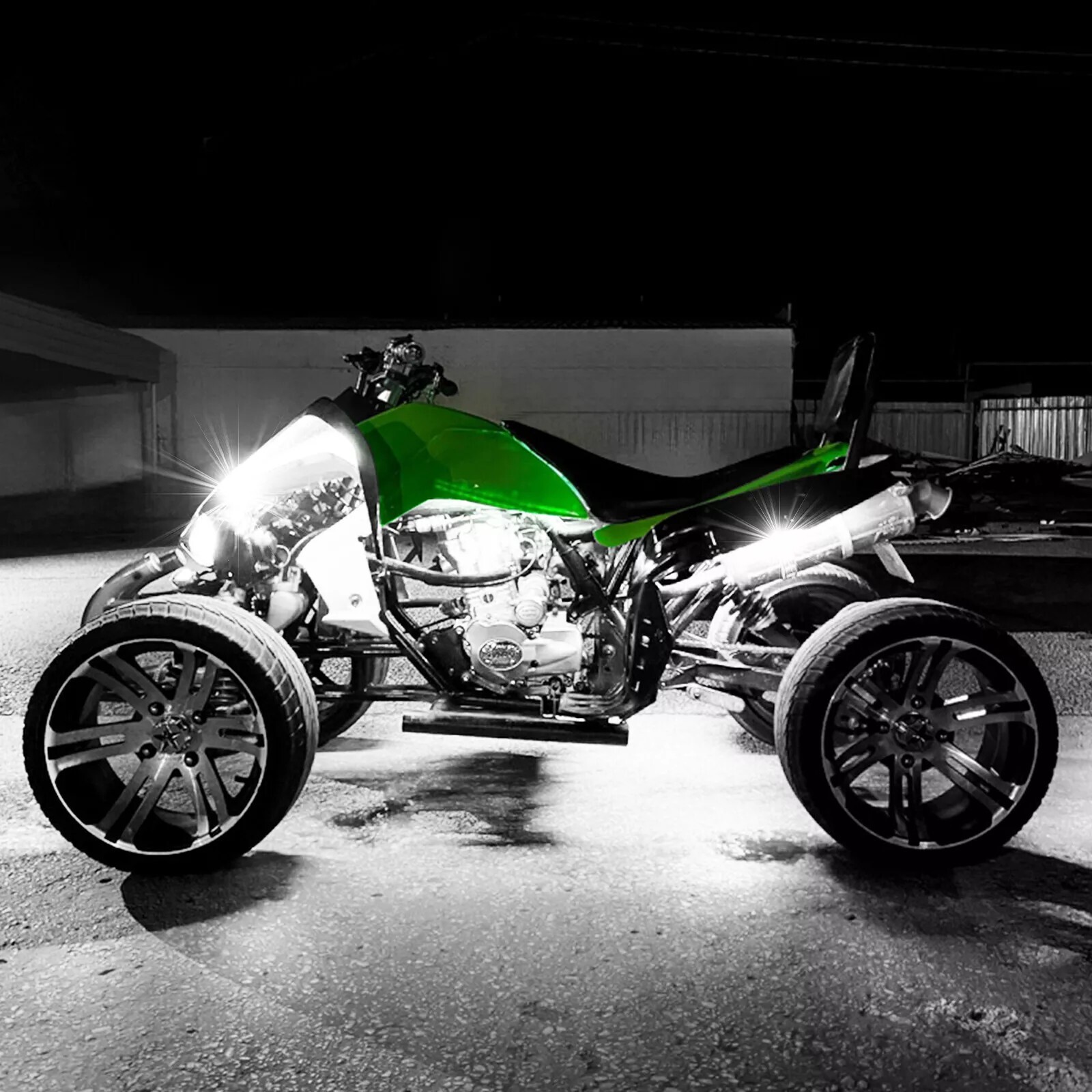 16x Pure White LED Rock Lights Underbody Glow Lamp for Offroad SUV Pickup Truck