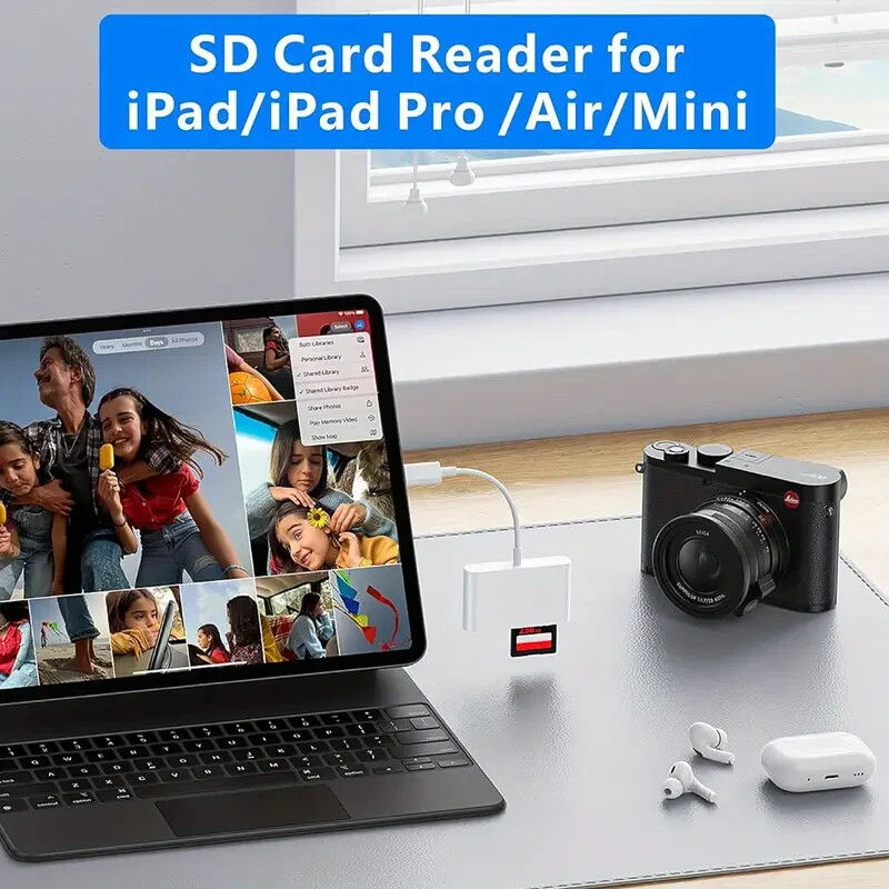SD Card Reader USB Type C - 3-1 Memory Card Adapter for iPhone/iPad/Samsung/More