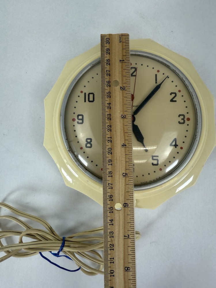 General Electric Telechron Hostess Wall Clock Model 2H02