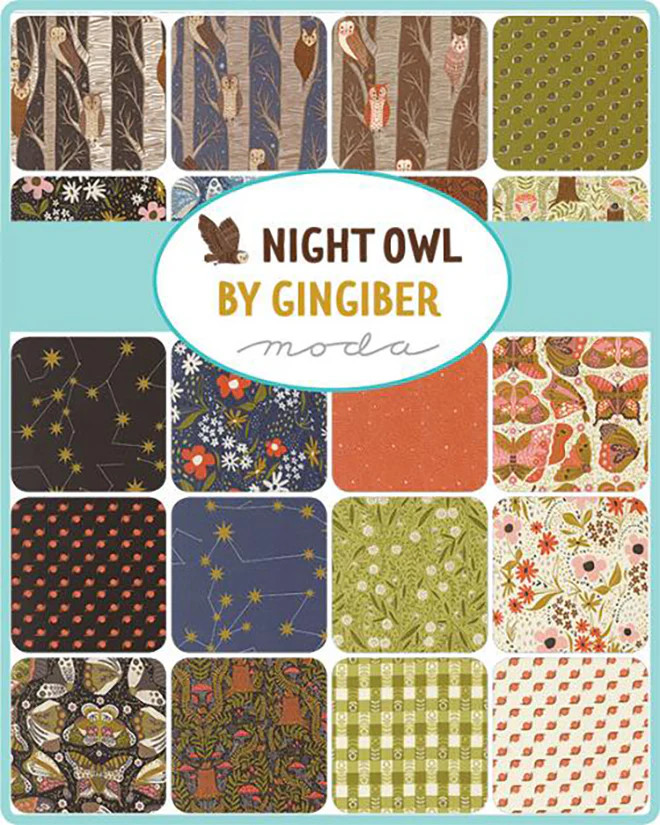 Moda - Night Owl Fat Quarter Bundle by Gingiber 31 pcs