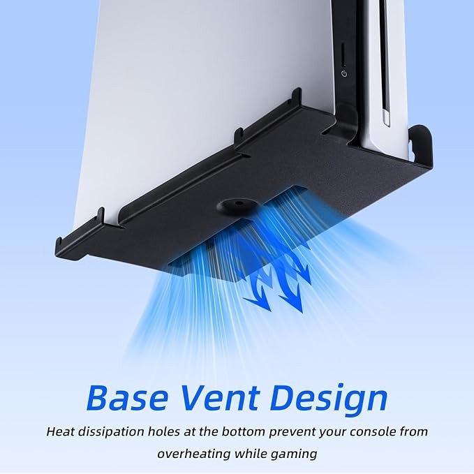 Floating Wall Mount for PS 5 Slim & 2 Removable Controller Holder Repisa flotant