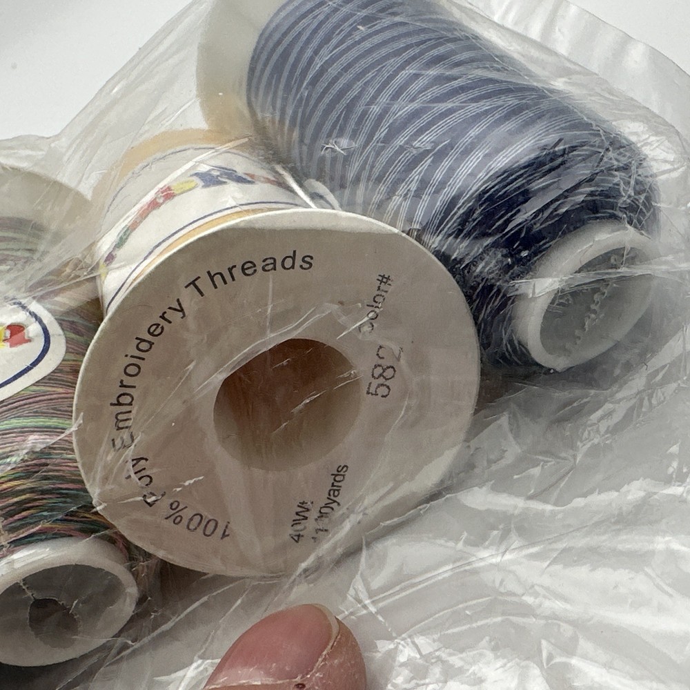 Threads Rus 100% Polyester Embroidery Thread, 1100 Yards Per Roll Cones