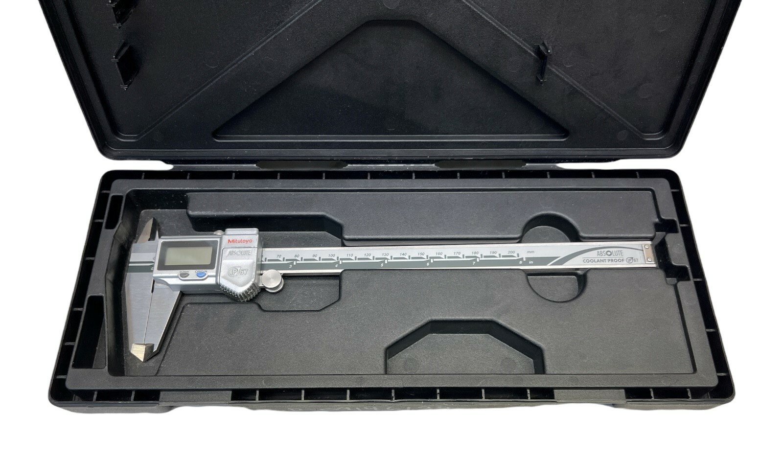MITUTOYO 500-763-10 ABSOLUTE DIGITAL / DIGIMETRIC CALIPER 0-8" ***TESTED***