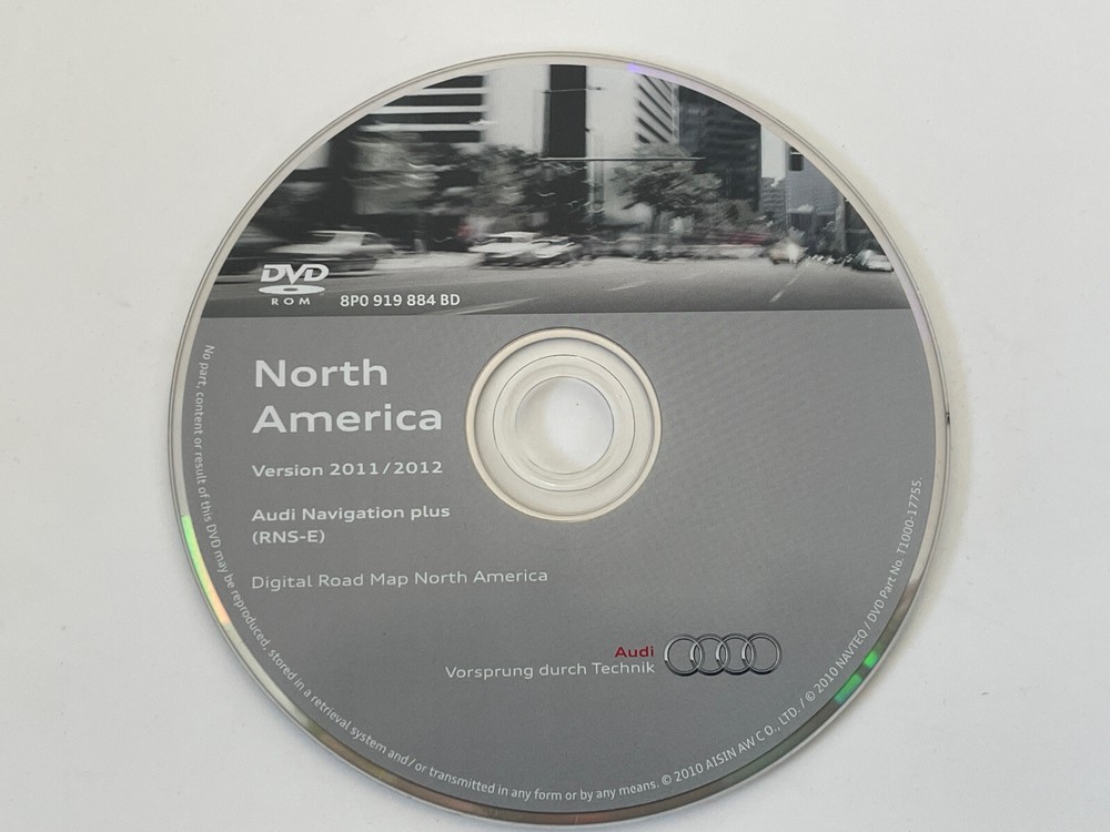 2005 06 07 08 AUDI A3 A4 RS4 S4 NAVIGATION PLUS RNS-E DVD VERSION 2011/2012 OEM