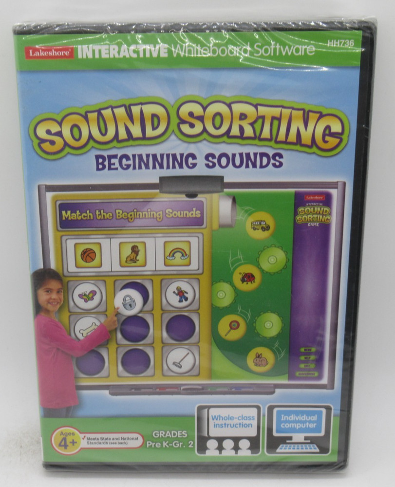 SOUND SORTING: BEGINNING SOUNDS INTERACTIVE WHITEBOARD PC CD-ROM GAME, PRE K-2