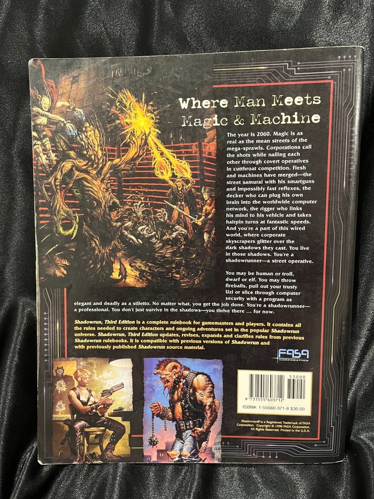 Shadowrun Third Edition Core Rulebook FASA 7001