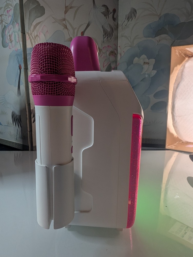 Singing Machine SML294P Bluetooth Karaoke System - 2 Wireless Mics - LED Lights