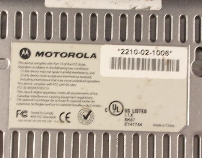 MOTOROLA SILVER E141744 INTERNET MODEM/ROUTER