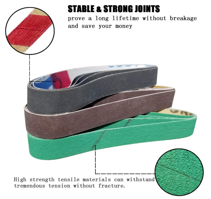 24 Pack 1/2" x 12" Replacement Sharpening Belt Kit for Official Work Sharp...