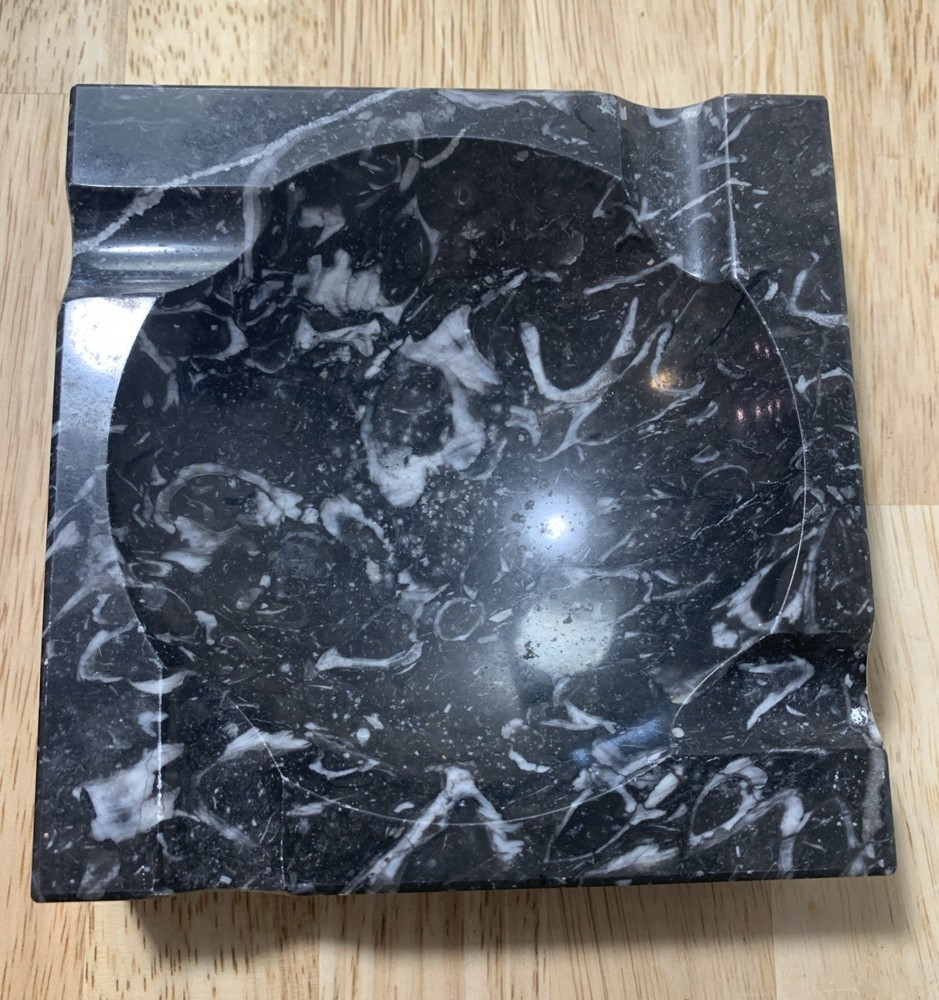 Black Marble Ashtray