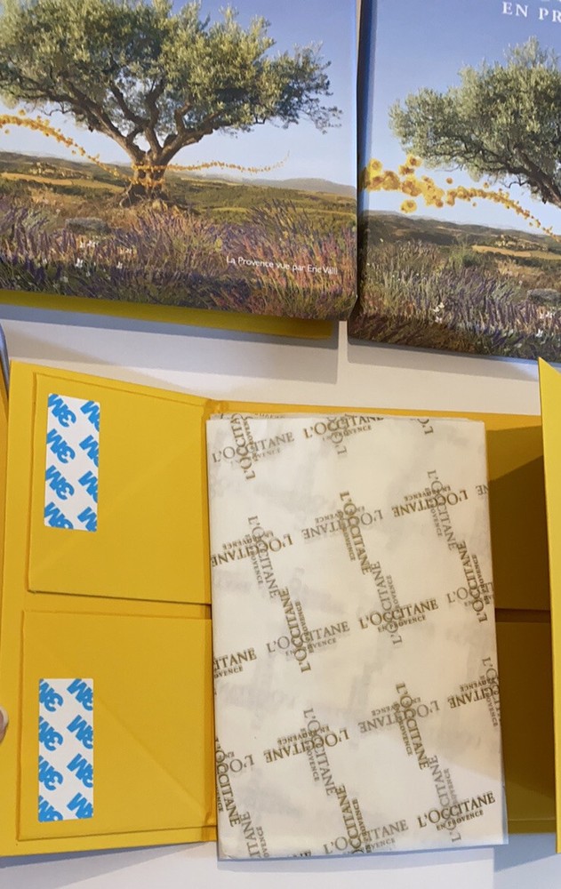 L'Occitane 1 Empty gift box wrapping kit NEW Classic Tree Design