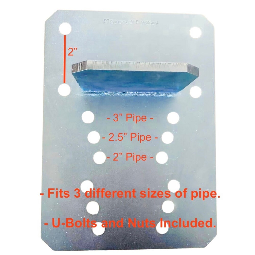 Solar Panel Top of Pole Mount Mounting Bracket for 2"-2.5"-3" Pipe Universal