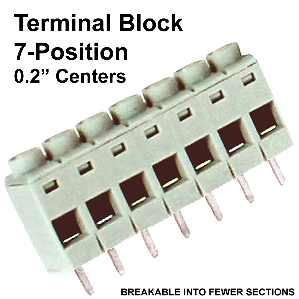 (10) 7-Position Terminal Blocks - BREAKABLE, PCB Mount