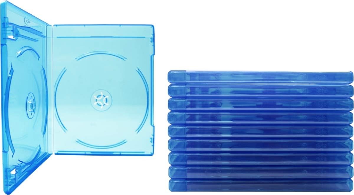 DOUBLE Discs Standard Blue Replacement Boxes Cases for Blu-Ray 2-Disc Movies DVD