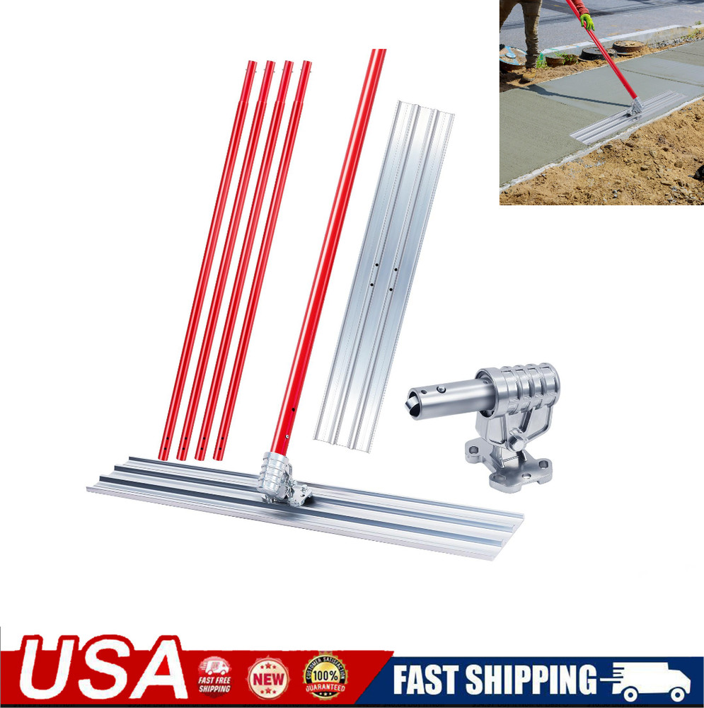 ✨Bull Float Concrete Tools Magnesium Bull Float Heavy 48"x8" Adjustable Handle