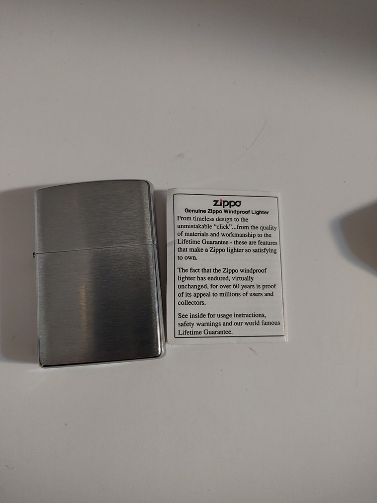 2005 Zippo Windproof Lighter Satin Chrome A1