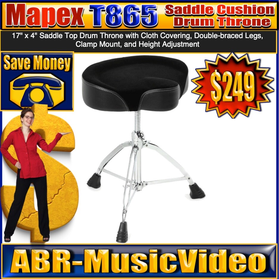 Mapex T865 Saddle Top Double-braced Drum Throne