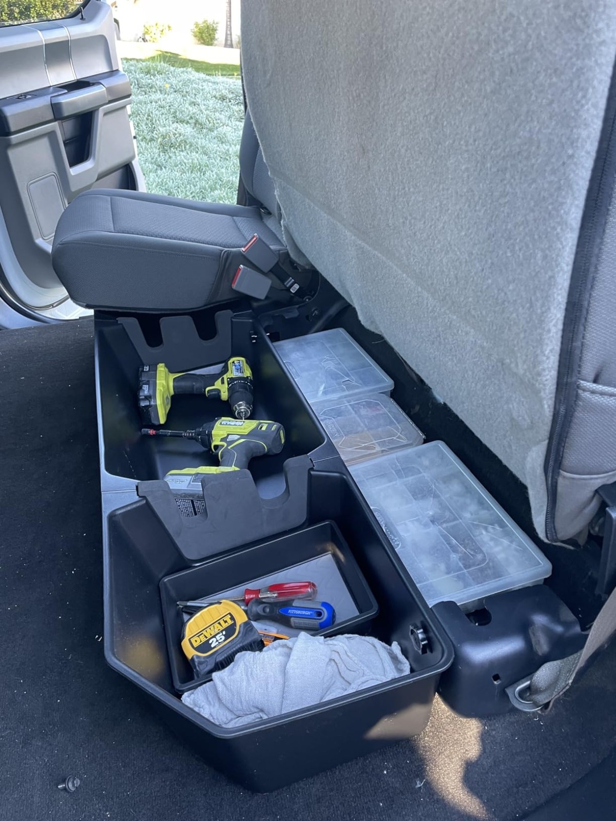 Rear Underseat Storage Fits For Ford 2017-2025 F150 F250 F350 F450 Crew Cab