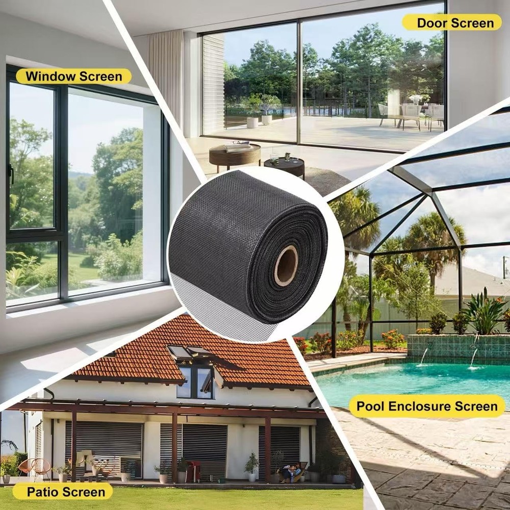 Fiberglass Window Screen Roll, High Visibility and Durable, Protection Install a
