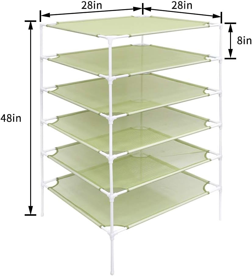 Sweater Drying Rack 6-Layer Stackable Cloth Mesh Dry Net,Green(Connector
