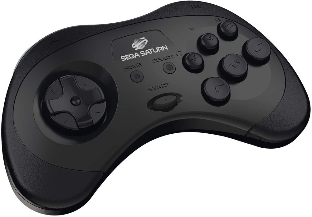 Retro-Bit 2.4 GHz Wireless Controller 8-Button Sega Saturn, Genesis Mini - Black