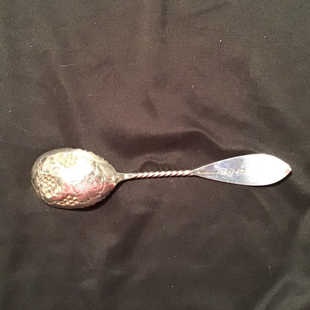 Bailey & Co. Sterling Serving Repousse Grape Spoon
