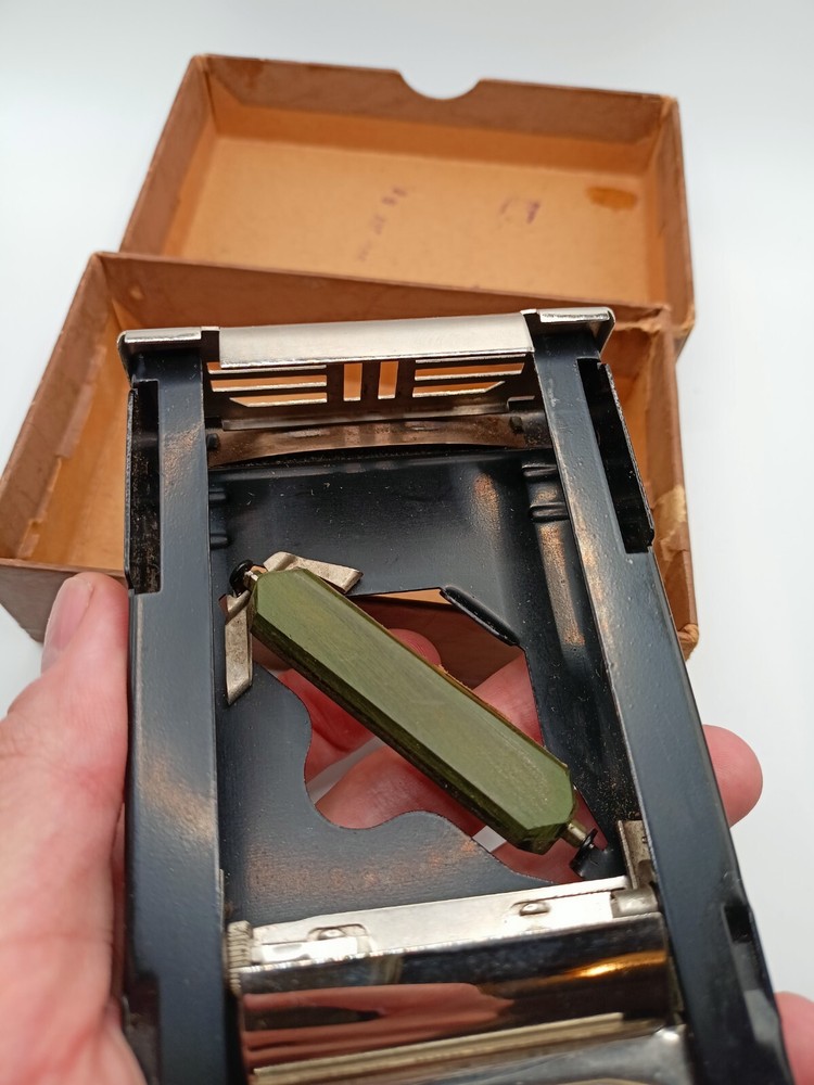 Vintage Soviet Russian Barber Razor Blade Sharpener Machine Tool Box