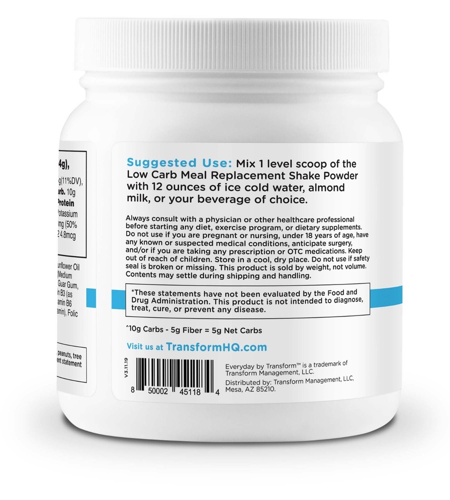 TransformHQ Meal Replacement Shake Powder 7 Servings (Vanilla)