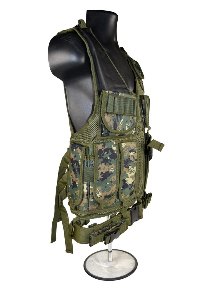 Tactical Multi Function Vest, Digital Green Camouflage