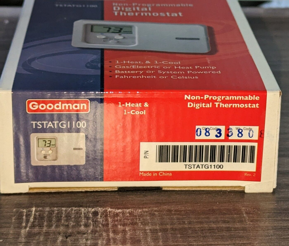 Goodman Digital Thermostat TSTATG1100 NON-PROGRAMMABLE