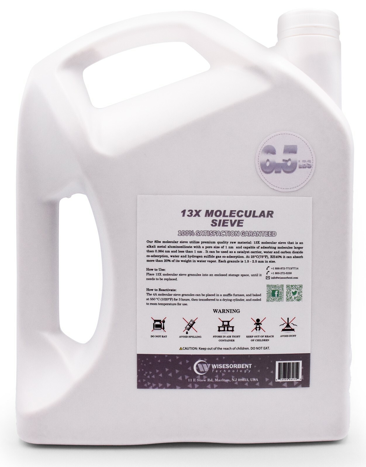 Premium Quality Desiccant Bulk Material (13X Molecular Sieve), 6.5 LBS