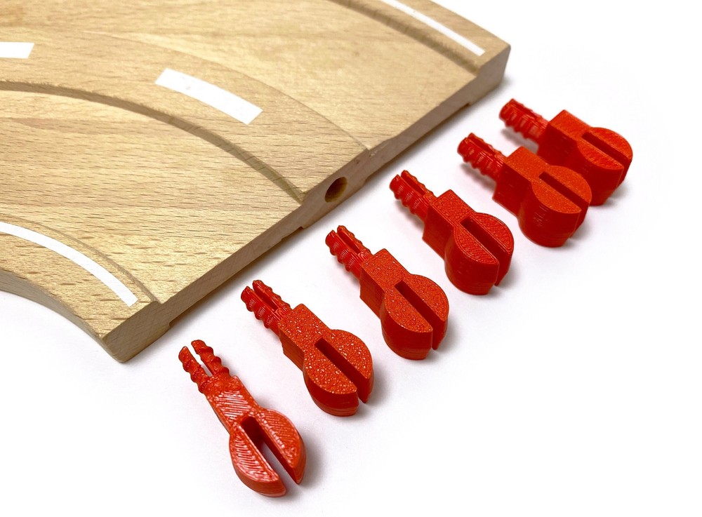 Trainlab pegbone wooden railway peg replacement brio thomas tracks (6pcs)