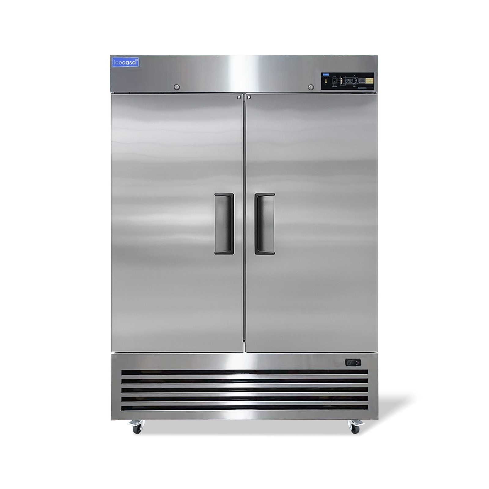 ICECASA 54" Commercial Refrigerator, 2 Door Reach-In Cooler 49 Cu.ft