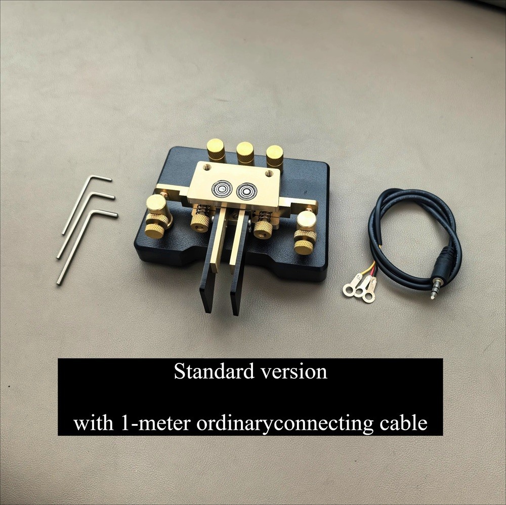 MK-03 Brass Portable CW Morse Code Key Telegraph Key for Ham Radio Operators US