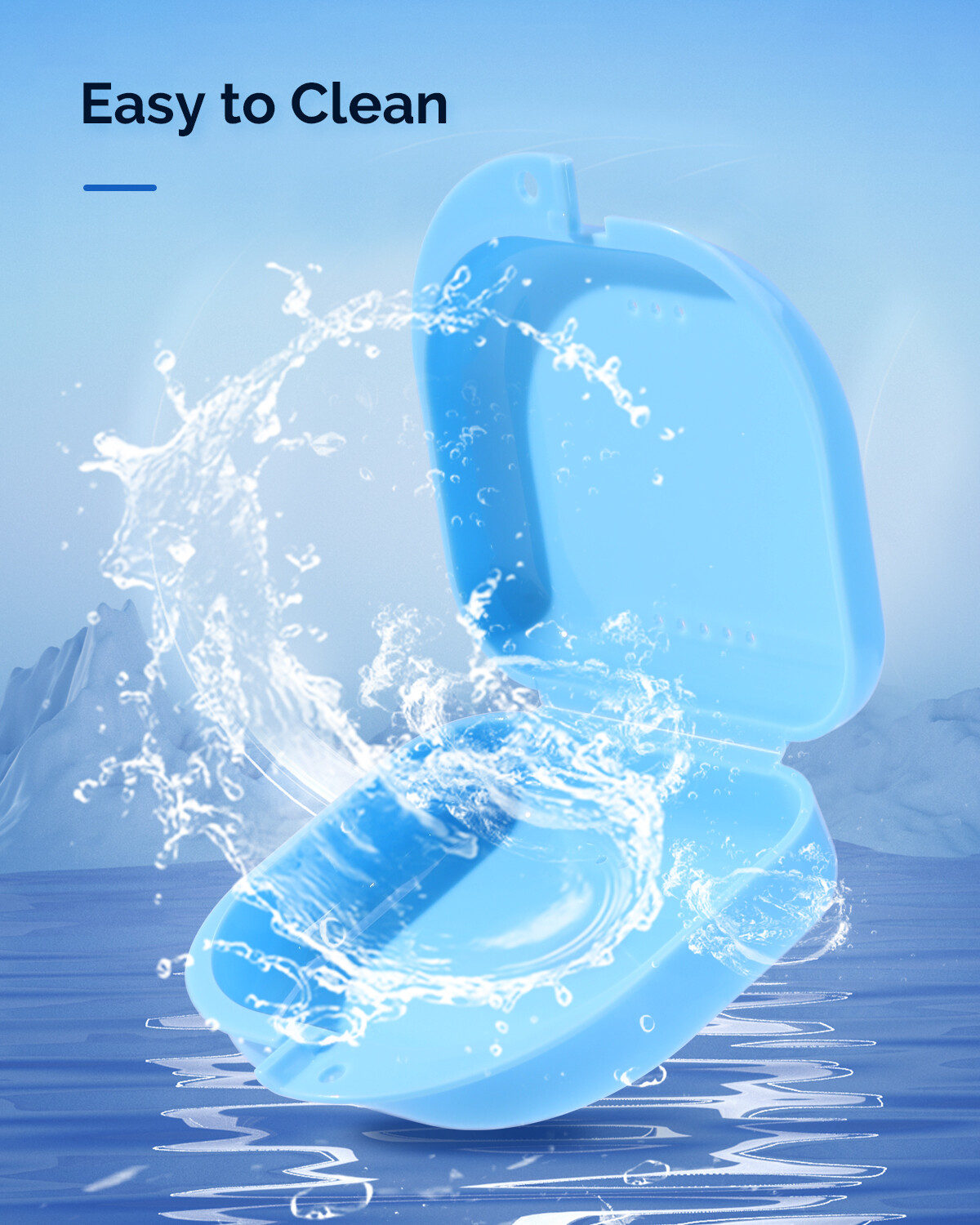 JMU Retainer Case with Vent Holes Storage Mouth Guard Case w/ Tight Snap Closure