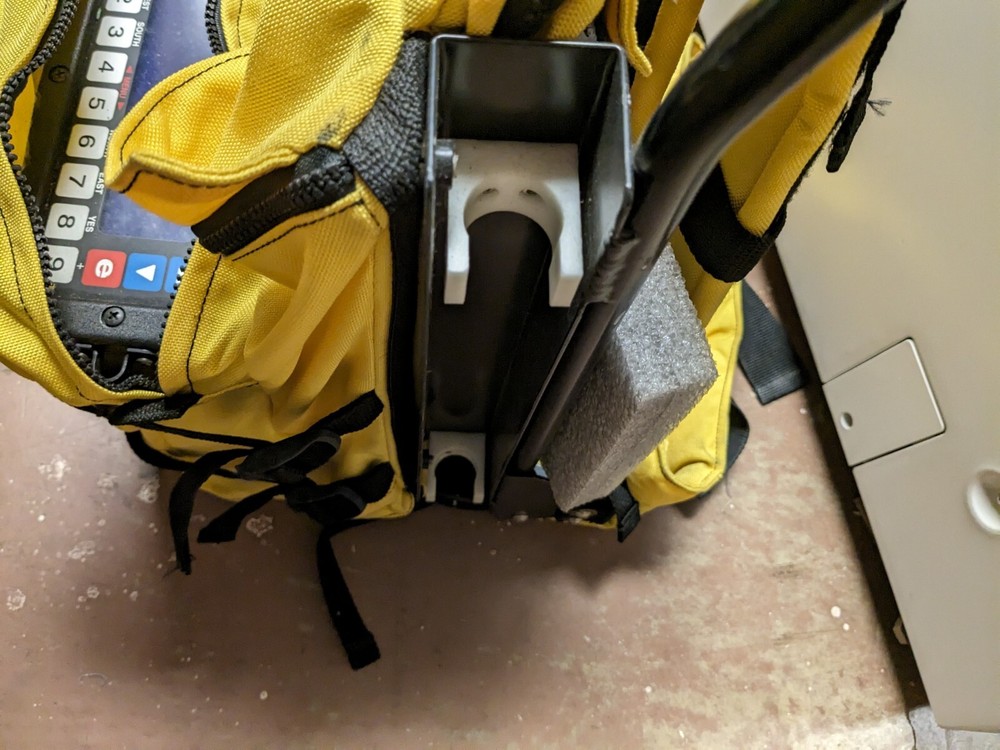 Ashtech Surveying GPS Receiver XII in yellow Trimble backpack