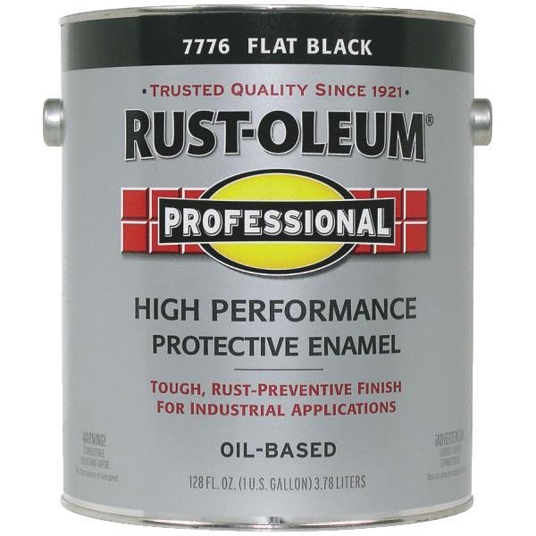1 Gal Black Rust-Oleum Protective Rust Control Flat Enamel Paint 7776-402