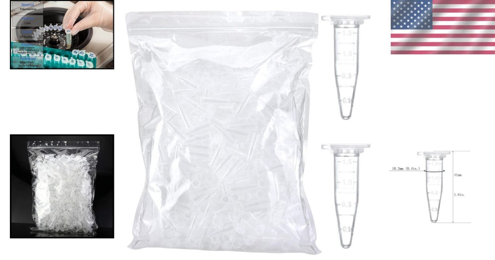 500 Sterilized 1.5ml Microcentrifuge Tubes - Precise Scale for Accurate Sampling