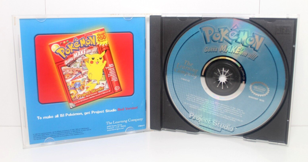 Pokemon Gotta Make 'em All! Project Studio - Blue Version PC Software (1999)