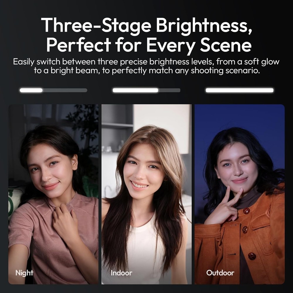 Compact 3-Level Brightness LED Fill Light for Insta360