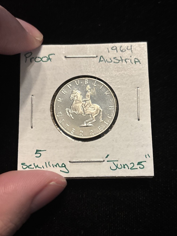 1964 Austria 5 Schilling Proof Silver “jun25”