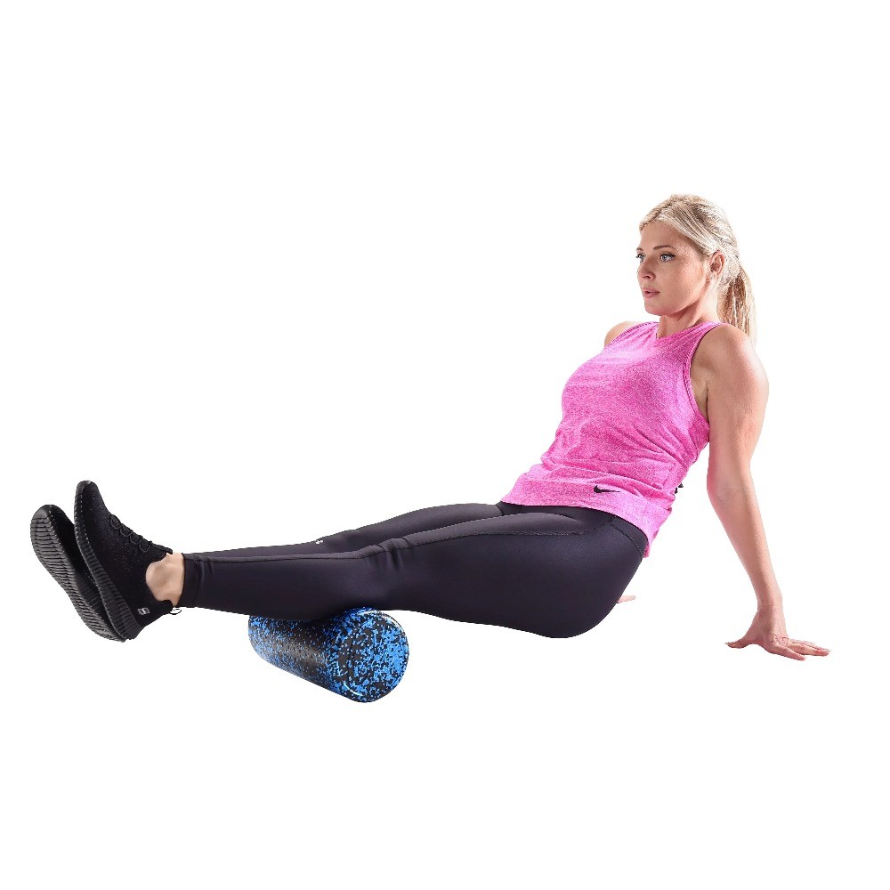 (2 pack) High Density Foam Roller, 13" Length, Blue/Black