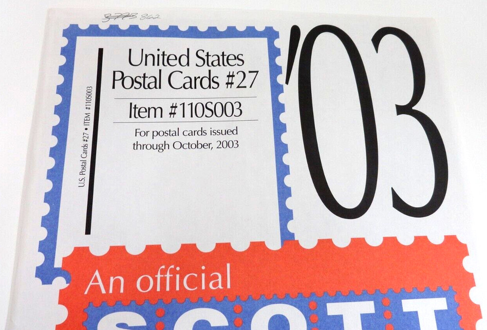 Scott 2003 United States Postal Cards Supplement #27 110S003 NOS