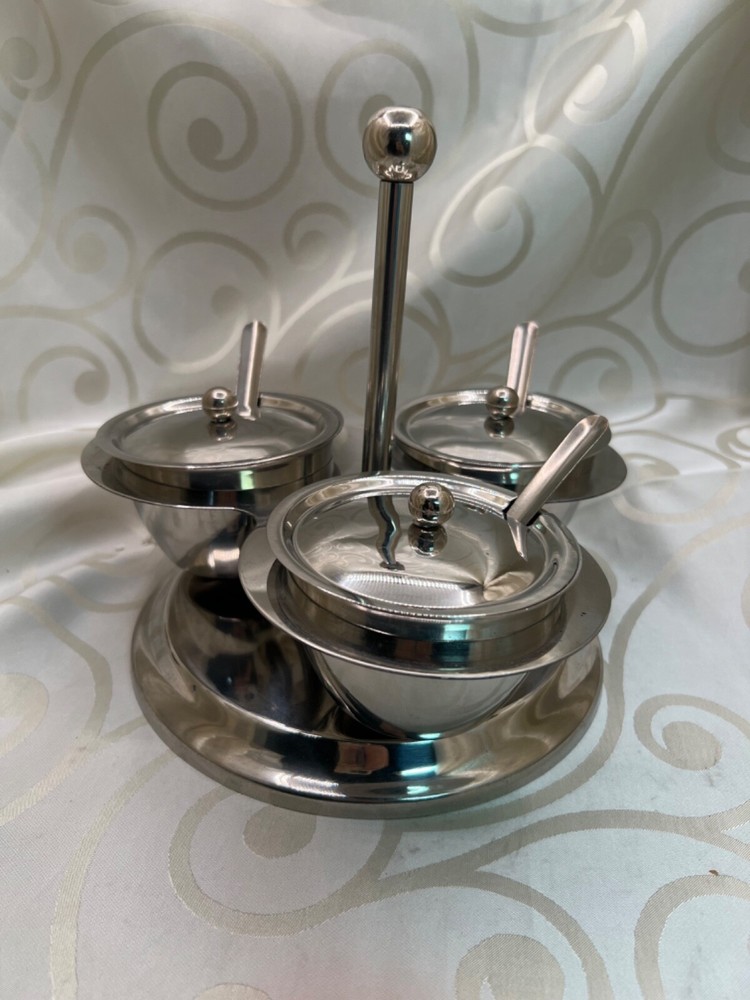 Stainless steel condiment pickle server
