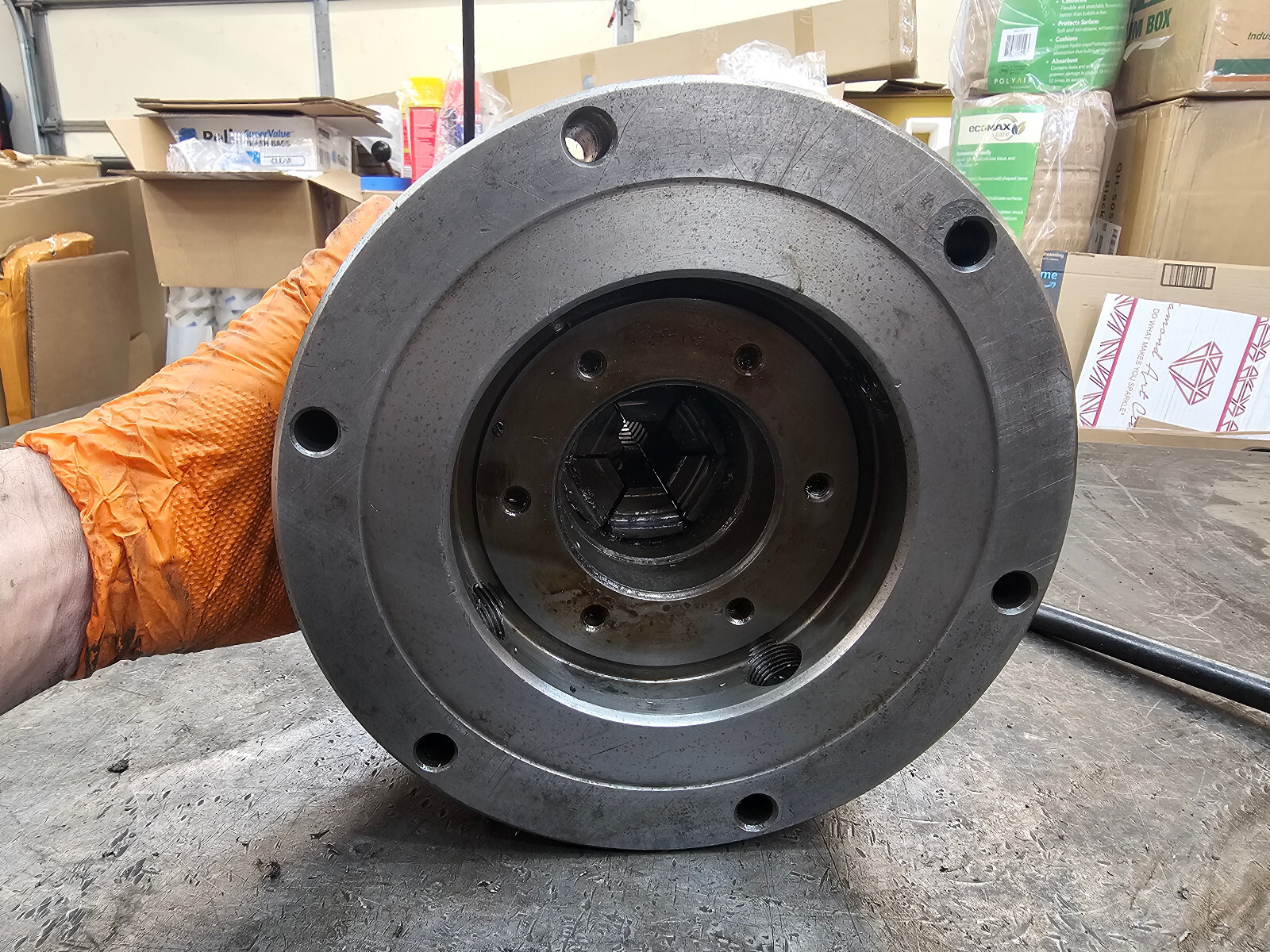 Pratt Burnerd Atlas Easy Set 8" 6-Jaw Lathe Chuck EZ86 2-Piece Jaws Flat Back