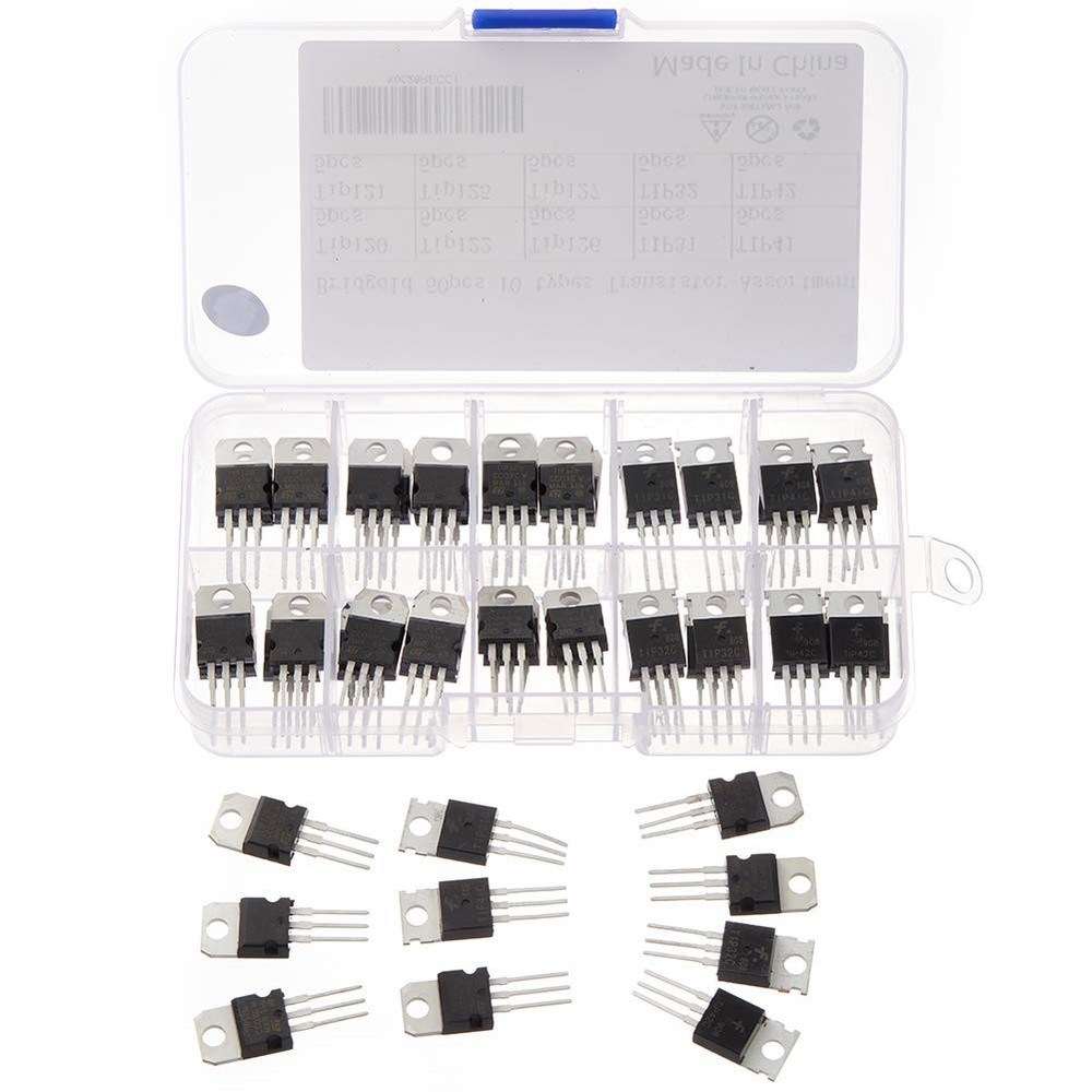 50 PCS 10 Types TIP Series Transistors Assortment Kit Power Transistors
