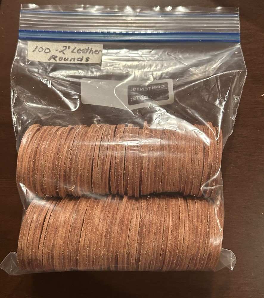 Qty 100 - 2” Leather Rounds