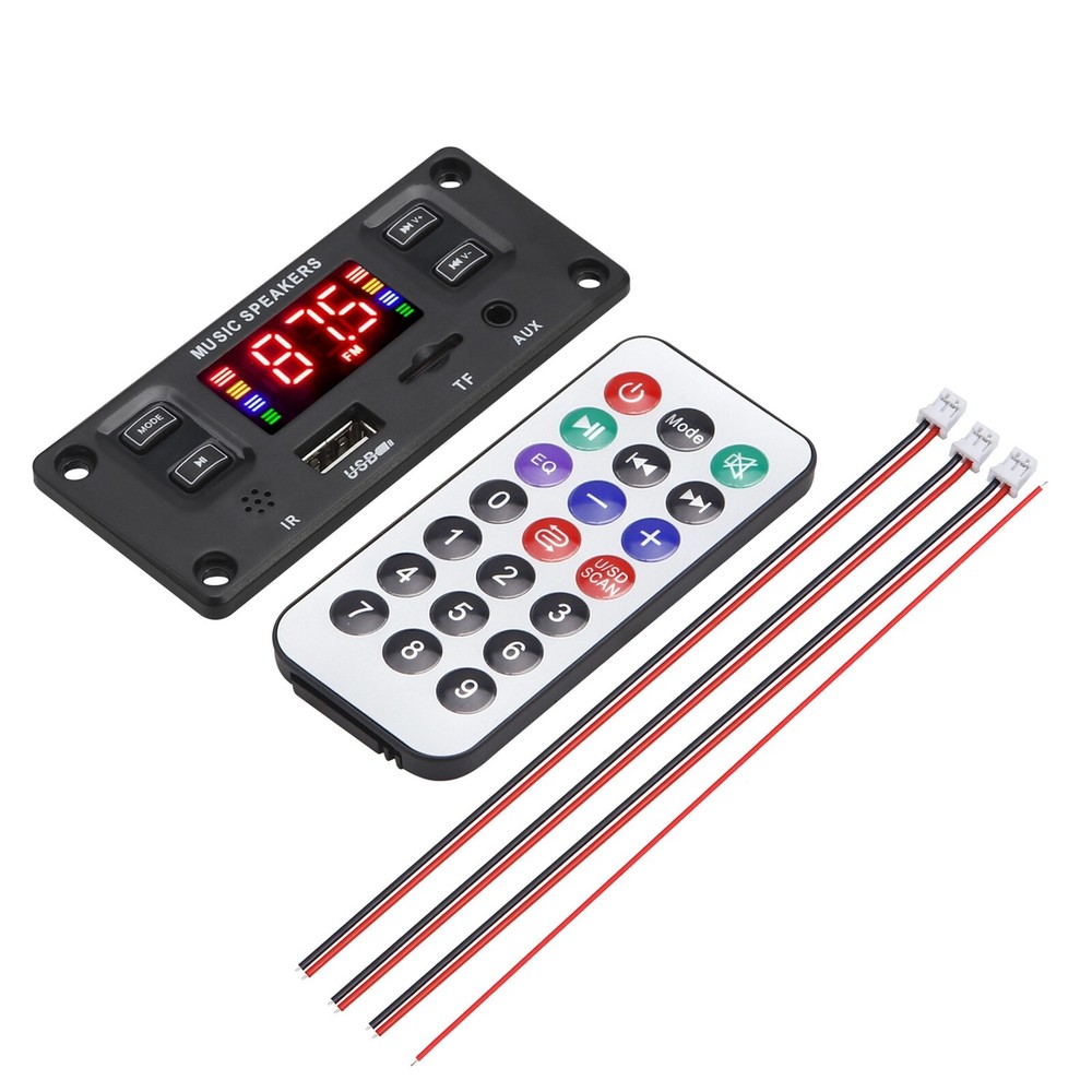 60W 2*30W Amplifier DC 7-12V MP3 Decoder Board Module Bluetooth MP3 USB AUX FM