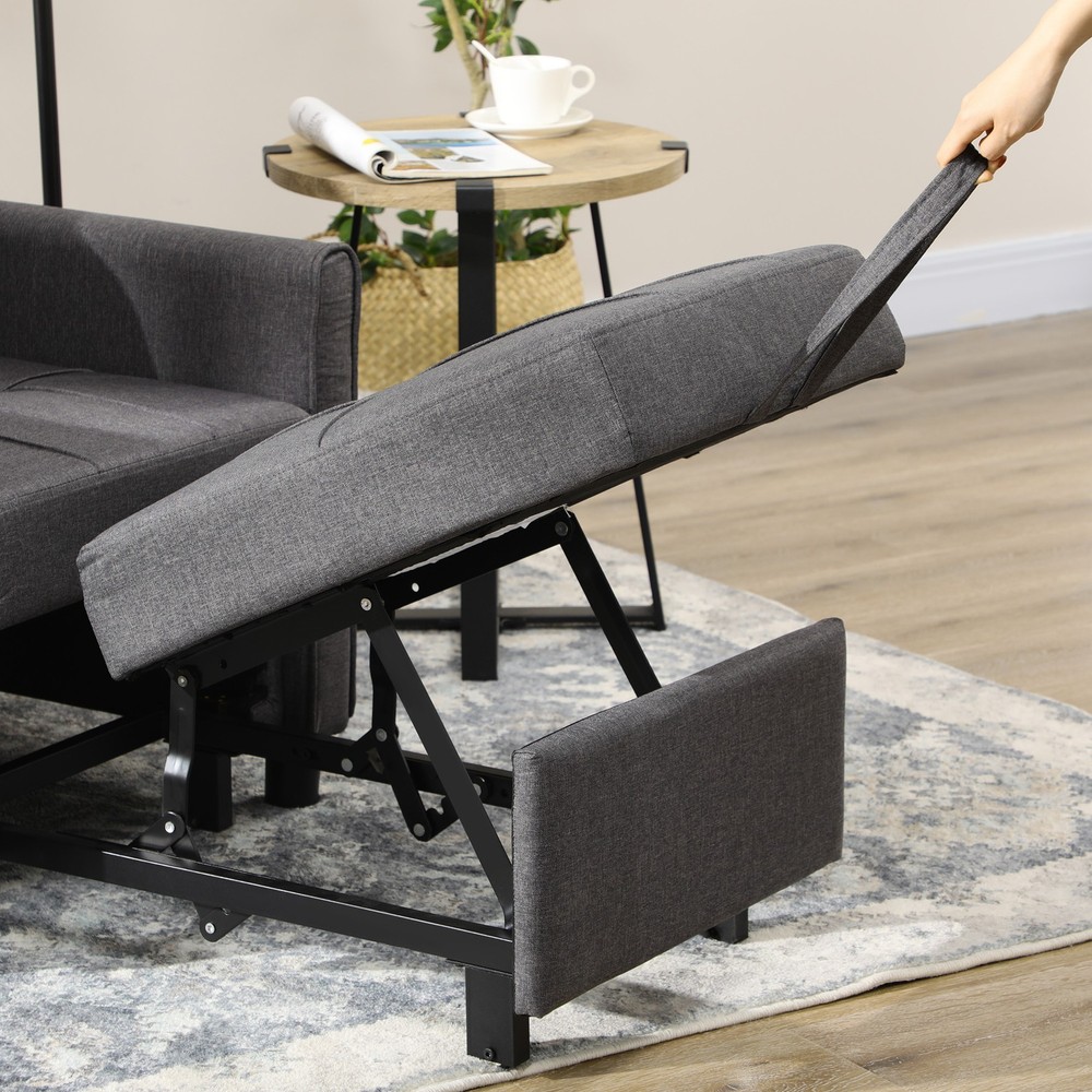 3-in-1 Convertible Chair Multi-Functional Single Sofa Bed Pull Out Sleeper Couch