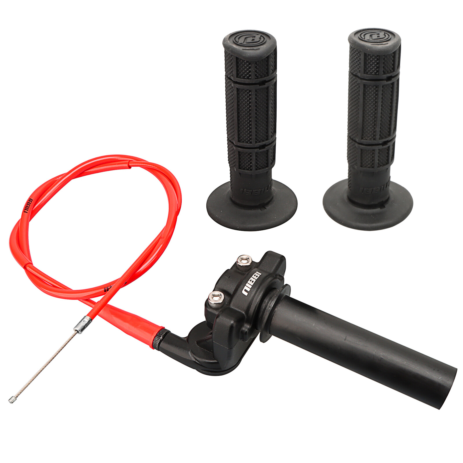 NIBBI Twist Throttle Grip Assembly w/ Cable 7/8" Motorcycle Handlebar Grips 22mm